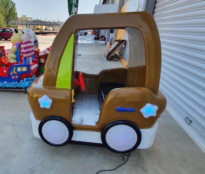 Детска клатушка с монети – съзтезателна количка (кафяво/зелена) - Image 2